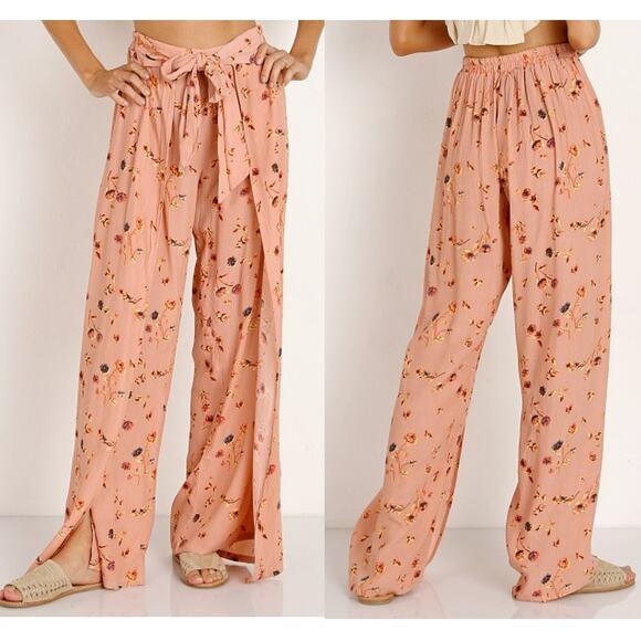 Faithfull the Brand Tiki Tiki Wide Leg Pants Salina Floral Print Women's US 4